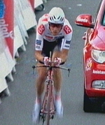 Frank Schleck pendant la quatri�me �tape du Tour de France 2008